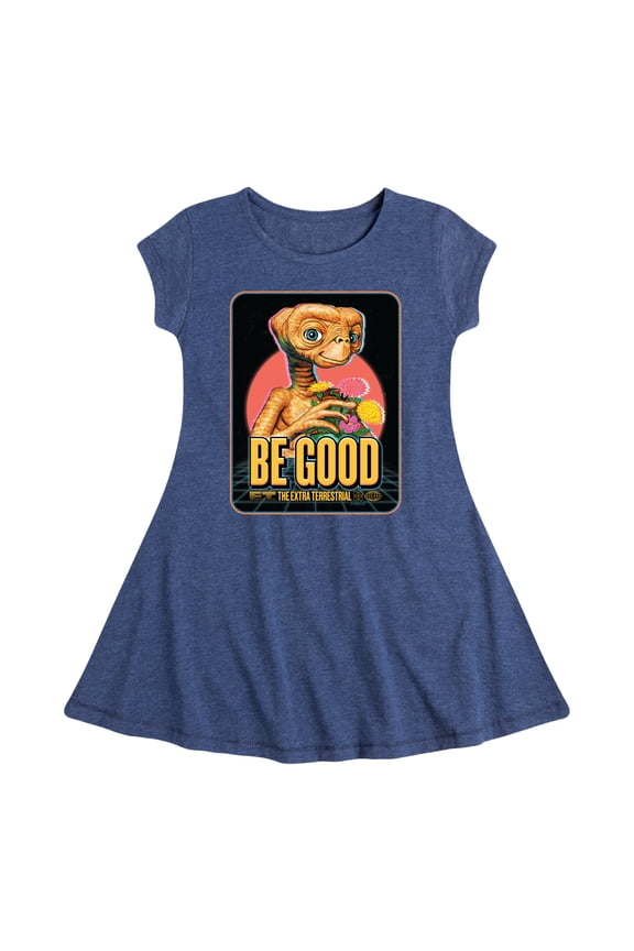 E.T. The Extra Terrestrial - Be Good - Toddler & Youth Girls Fit & Flare Dress