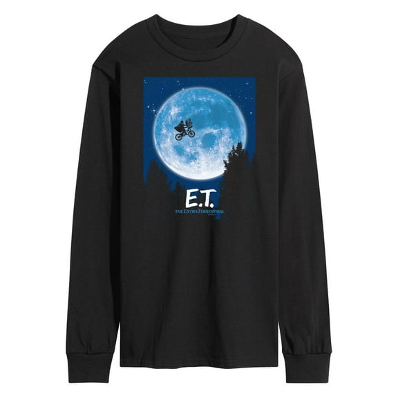 E.T. The Extra Terrestrial - Blue Glow Movie Poster - Men's Long Sleeve T-Shirt