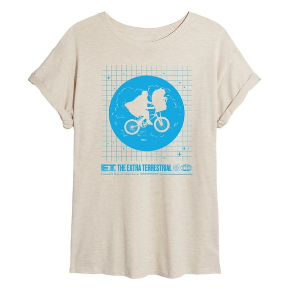 E.T. The Extra Terrestrial - Glowing Blue Moon - Juniors Ideal Flowy Muscle T-Shirt