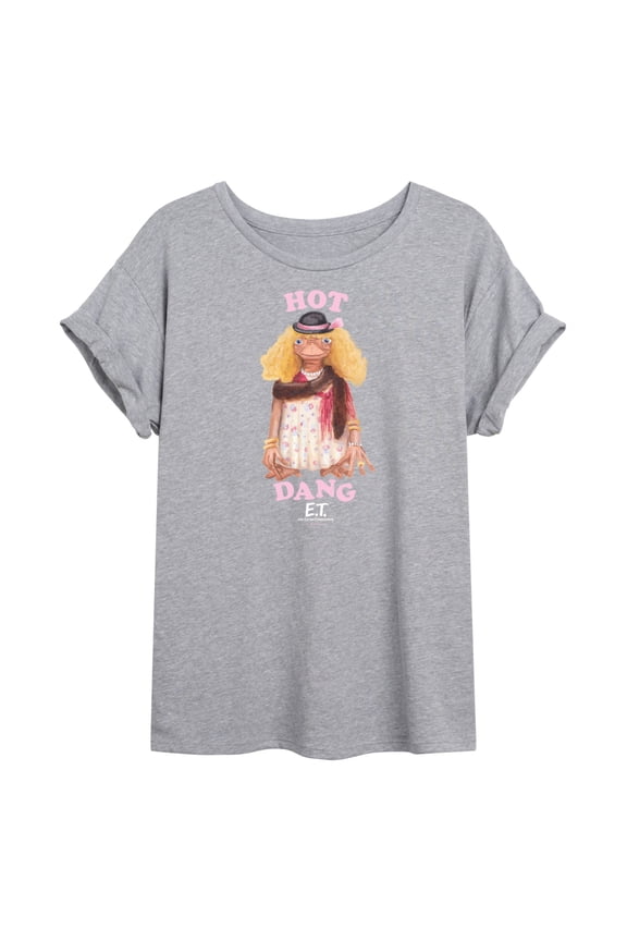 E.T. The Extra Terrestrial - Hot Dang Messy Woman - Juniors Ideal Flowy Muscle T-Shirt