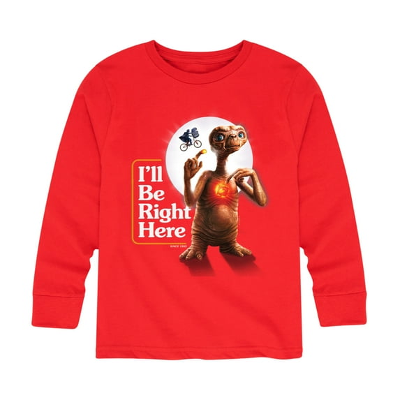 E.T. The Extra Terrestrial - I'll Be Right Here - Toddler & Youth Long Sleeve Graphic T-Shirt