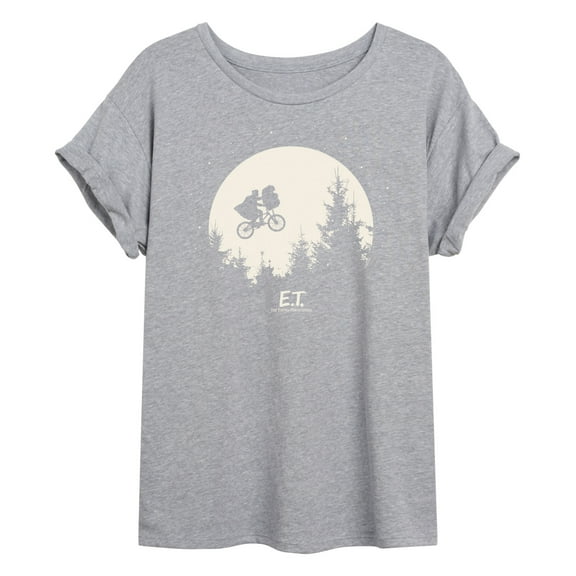E.T. The Extra Terrestrial - Over The Moon Bike - Juniors Ideal Flowy Muscle T-Shirt