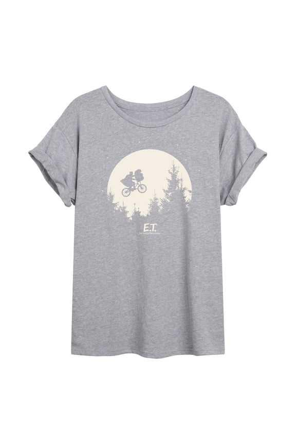 E.T. The Extra Terrestrial - Over The Moon Bike - Women's Oversized T-Shirt