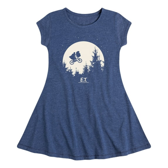 E.T. The Extra Terrestrial - Over The Moon Bike - Toddler & Youth Girls Fit & Flare Dress