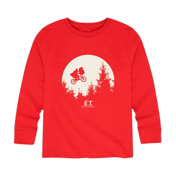 E.T. The Extra Terrestrial - Over The Moon Bike - Toddler & Youth Long Sleeve Graphic T-Shirt