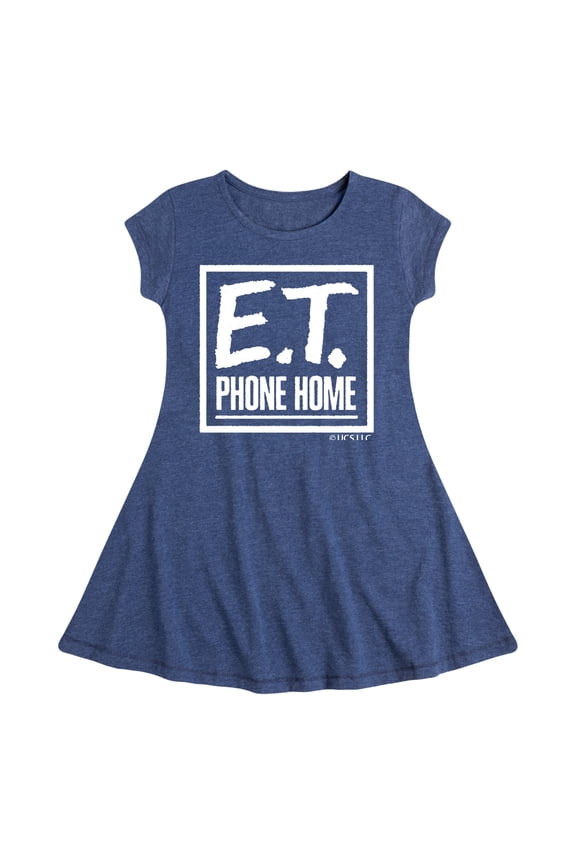 E.T. The Extra Terrestrial - Phone Home - Toddler & Youth Girls Fit & Flare Dress