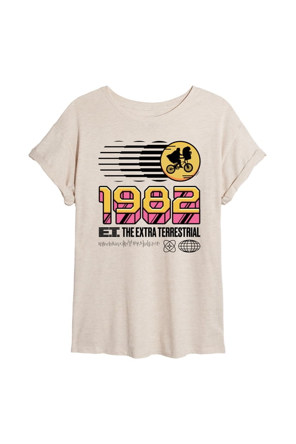 E.T. The Extra Terrestrial - Retro Logo 1982 - Juniors Ideal Flowy Muscle T-Shirt