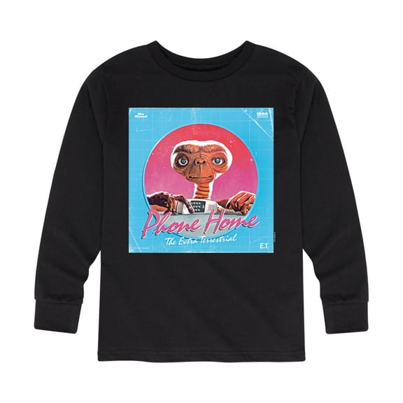 E.T. The Extra Terrestrial - Retro Photo Album Cover - Toddler & Youth Long Sleeve Graphic T-Shirt