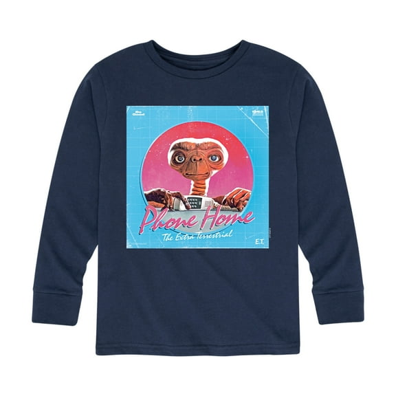 E.T. The Extra Terrestrial - Retro Photo Album Cover - Toddler & Youth Long Sleeve Graphic T-Shirt