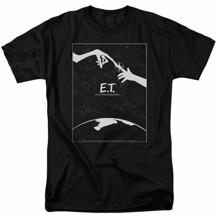 E.T. The Extra Terrestrial Simple Poster T Shirt Mens Licensed 80s Movie Black