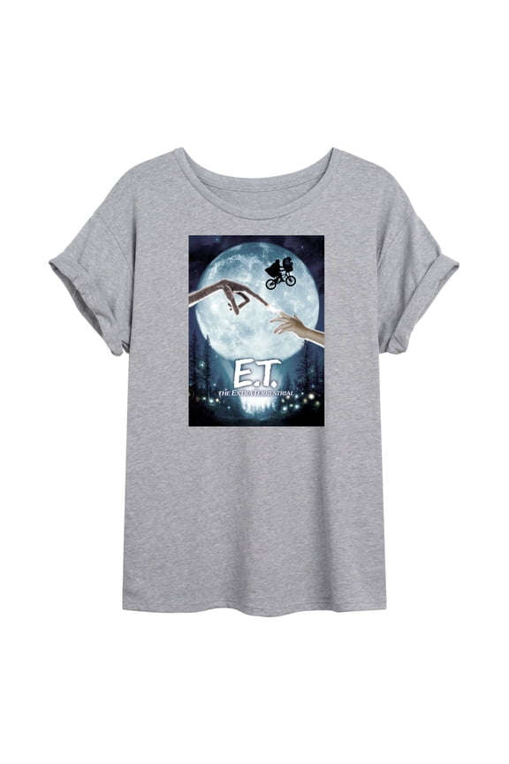 E.T. The Extra Terrestrial - The Blue Moon Glow - Juniors Ideal Flowy Muscle T-Shirt