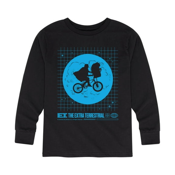 E.T. The Extra Terrestrial - The Blue Moon Glow - Toddler & Youth Long Sleeve Graphic T-Shirt