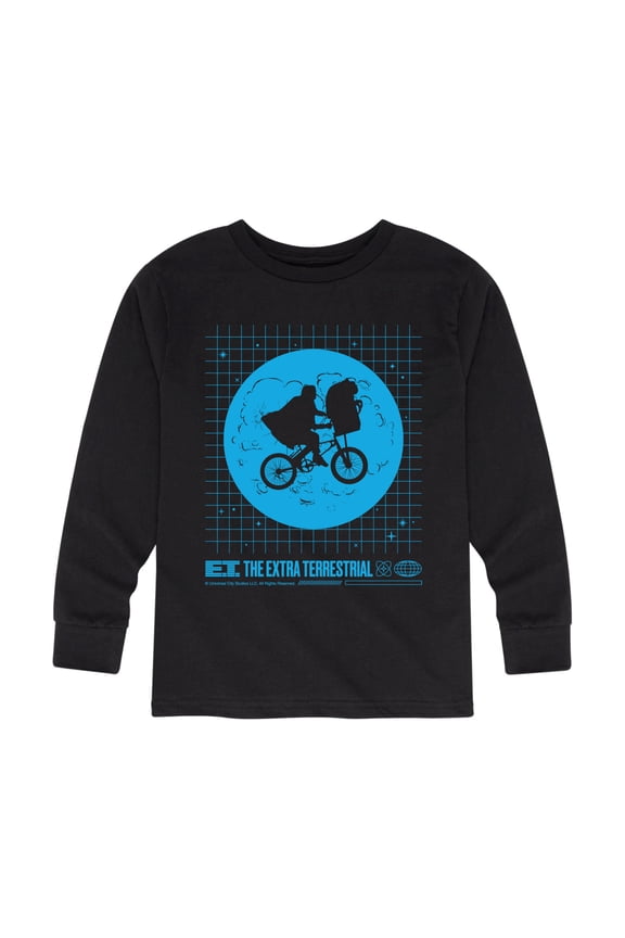 E.T. The Extra Terrestrial - The Blue Moon Glow - Toddler & Youth Long Sleeve Graphic T-Shirt