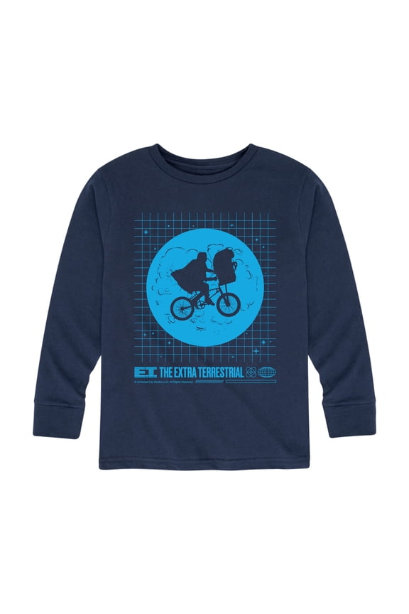 E.T. The Extra Terrestrial - The Blue Moon Glow - Toddler & Youth Long Sleeve Graphic T-Shirt