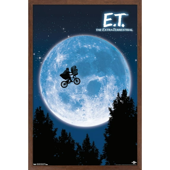 E.T. The Extra-Terrestrial Wall Poster, 14.725" x 22.375", Framed