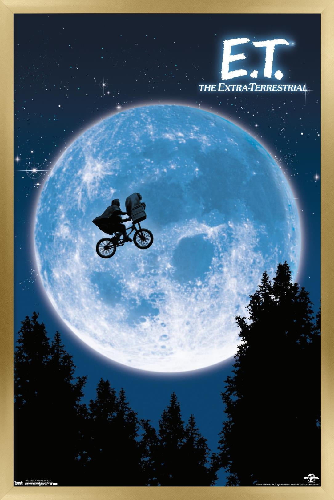 E.T. The Extra-Terrestrial Wall Poster, 22.375" x 34", Framed