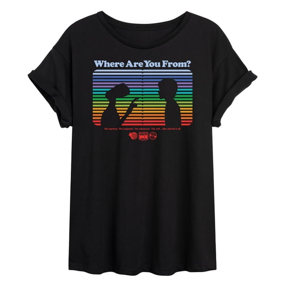E.T. The Extra Terrestrial - Where Are You From - Juniors Ideal Flowy Muscle T-Shirt