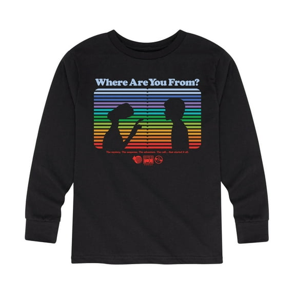 E.T. The Extra Terrestrial - Where Are You From - Toddler & Youth Long Sleeve Graphic T-Shirt