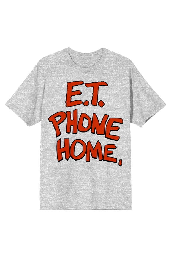 E.T. the Extra-Terrestrial Phone Home Graphic Tee - Men's Short Sleeve Crew Neck T-Shirt Officially Licensed-XL