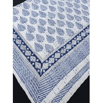 A And E Textiles House Blue Leaf Indian HandBlock Print Bedding Bedspread Full size Queen Quilt Hand Stitched Kantha Quilt Blue Leaf kantha Quilt light weight Full