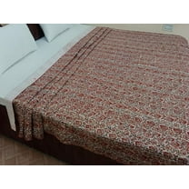 A And E Textiles House Kantha Bedcover Bedding Quilt Hand Block Floral Design Handblock Floral Print Kantha Throw Quilt Light Weight Block Print Quilted