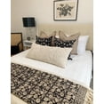 thumbnail image 1 of Bohemian Nature & Floral Black Floral Print Cotton Hand Loomed Throw, 45 in x 70 in, 1 Count ,A And E Textiles House , All Age group, 1 of 4