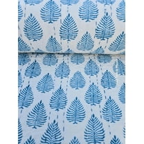 A And E Textiles House Turquoise Quilt kantha Indian Kantha Quilt HandBlock Turquoise color Leaf Print Green Leaf Bedding Bedspread Full size Soft Leaf Quilt