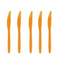 thumbnail image 1 of E Thanksgiving Plastic Knives Disposable Cutlery Utensils For Holiday Party Dinner Feast Table Setting Bulk Pack Catering Supplies Pumpkin Design, 1 of 4