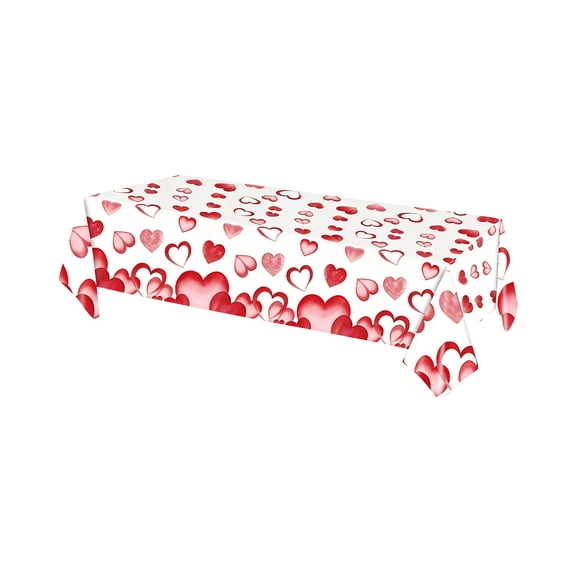 E Valentines Day Party Tablecloth Themed Disposable Decor For Dining Table Home Celebration Romantic Dinner Event Supplies