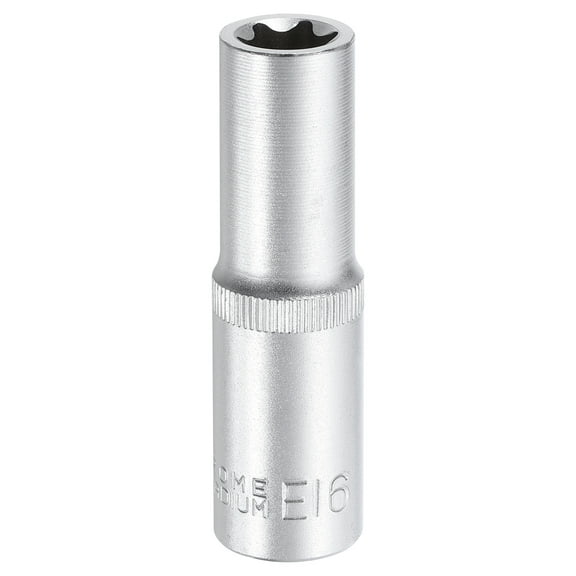 E-Torx Socket 1/2" Drive E16 External Torx Deep Socket CR-V 6 Point Star Socket
