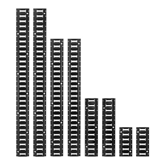 E Track Rail Kit 8 Pack (12ft Total), Tie Down Rails for Trailers with Ratchet Straps