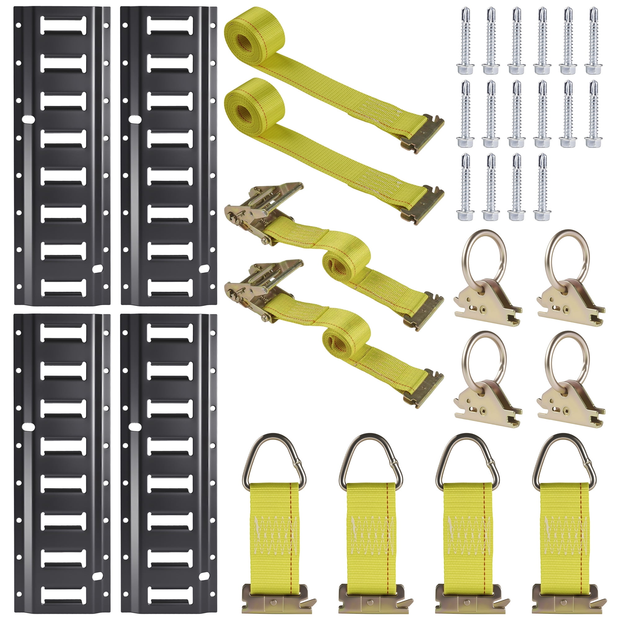Ratcheting Rails E Track Rail Tie-Down Kit, 14 PCS 16