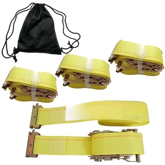 E-Track Ratchet Straps Tie Down Heavy Duty(4PK) 2" x 15' x 4400 lbs Breaking Strength Logistic Ratchet Tie Down Straps for Truck, Container, ATV, UTV, Trailer$$Tools & Hardware Other