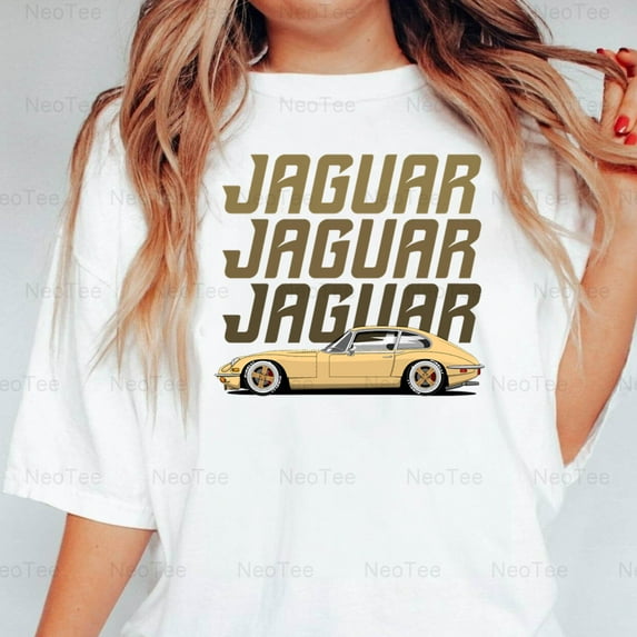 E-Type Jaguar Classic British Sports Car Automobile Vintage Roadster Icon T-Shirt Unisex, up to 5XL
