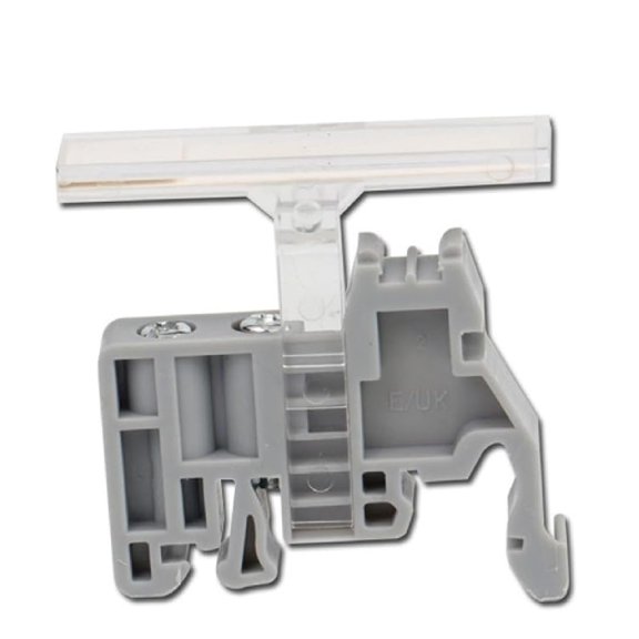 E/UK 10 PCS and KLM-A 10PCS Label Clips Combination Set DIN Rail Terminal Blocks End Stopper Bracket Fit for C45 DIN Rail 35mm Width Rail.DIN Rail Terminal Block End Stopper
