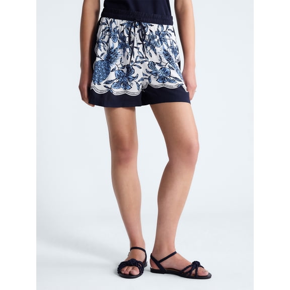 Free Assembly Womans Plus E-Waist Pull On Short Size-1X-4X