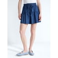 thumbnail image 1 of Free Assembly Women's Pull On Seamed Denim Shorts, 4" Inseam, Sizes XS-XXL, 1 of 5
