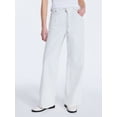 thumbnail image 1 of Free Assembly Women's and Women's Plus Striped Wide Leg Relaxed Jeans with Elastic Waist, Sizes XS-4X, 1 of 6