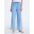 thumbnail image 1 of Free Assembly Women's and Women's Plus Striped Wide Leg Relaxed Jeans with Elastic Waist, Sizes XS-4X, 1 of 6
