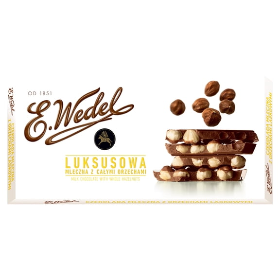 E.Wedel Milk Chocolate With Hazelnuts 100G, Imported from Britain