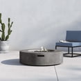 thumbnail image 1 of E-Western 12-inch Fiber Reinforced Concrete Outdoor Fire Pit Table with Stainless Steel Burner Black Gray Weather-Resistant Durable, 1 of 6