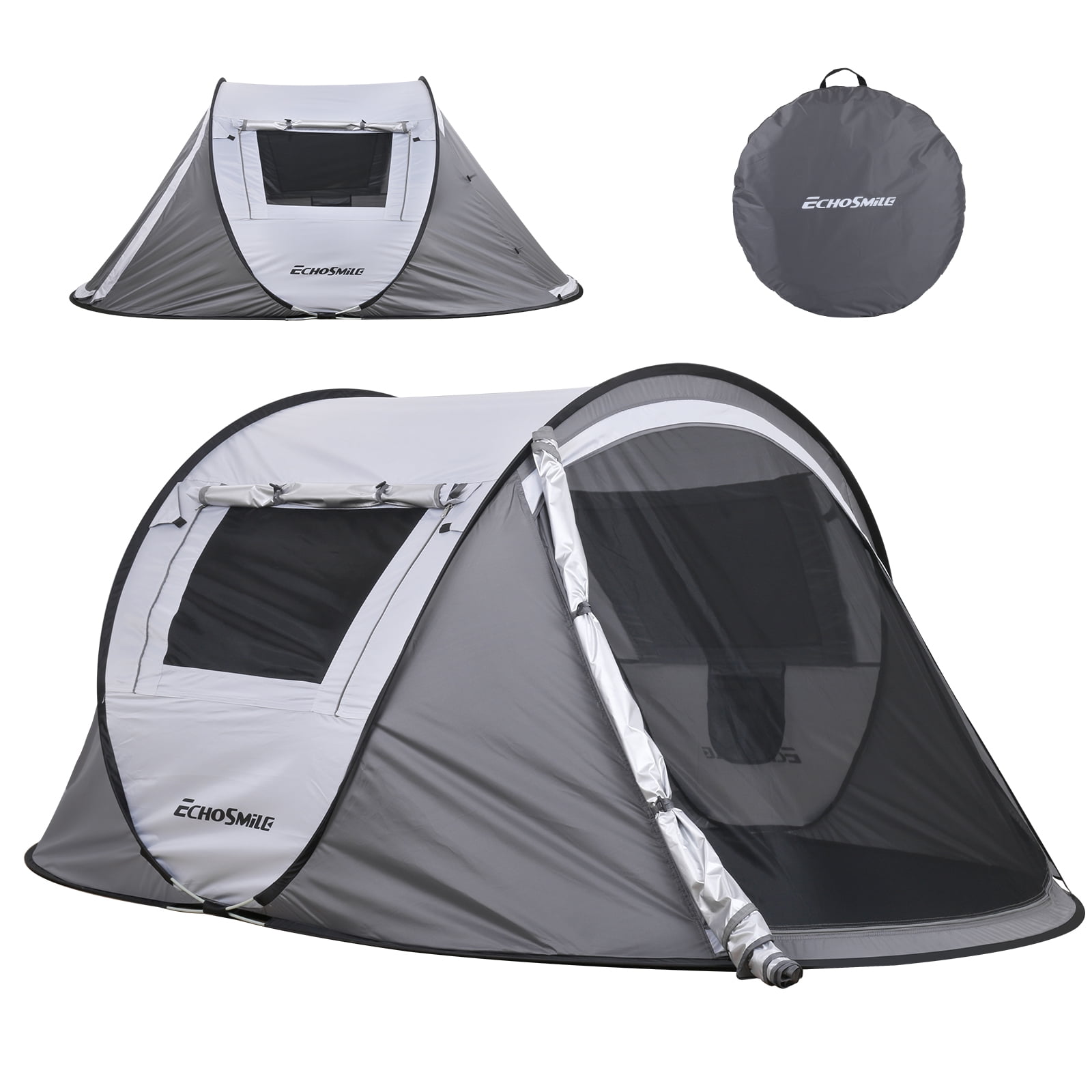E-Western 2 Person Pop Up Camping Tent - Water Resistant, Quick Setup, Light & Spacious Family Tent for Outdoor Camping and Travel