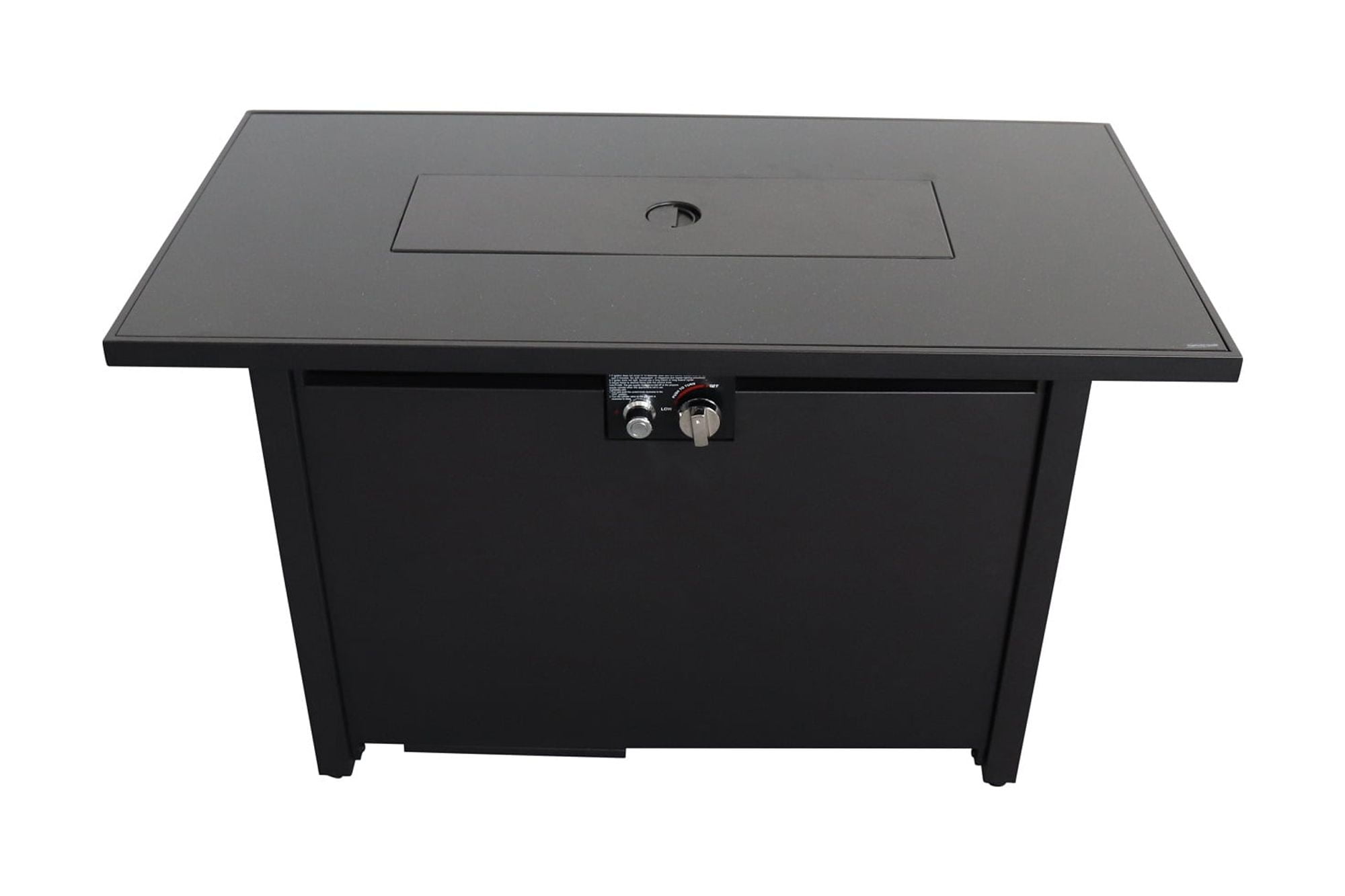 E-Western 25-Inch Steel Outdoor Fire Pit Table with Lid Black Durable Steel Modern Design Perfect for Garden Patio and Outdoor Gathering