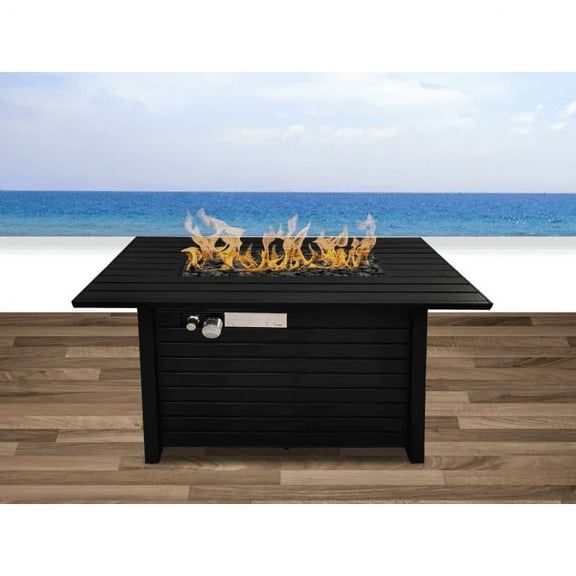 E-Western 25-inch Steel Outdoor Fire Pit Table with Lid, Modern Design, Suitable for Garden & Patio, Includes Safety Features, Easy Assembly