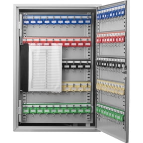 E-Western 300 Key Adjustable Steel Key Lock Cabinet with Wall Mount and Colorful Tags for Secure Key Management