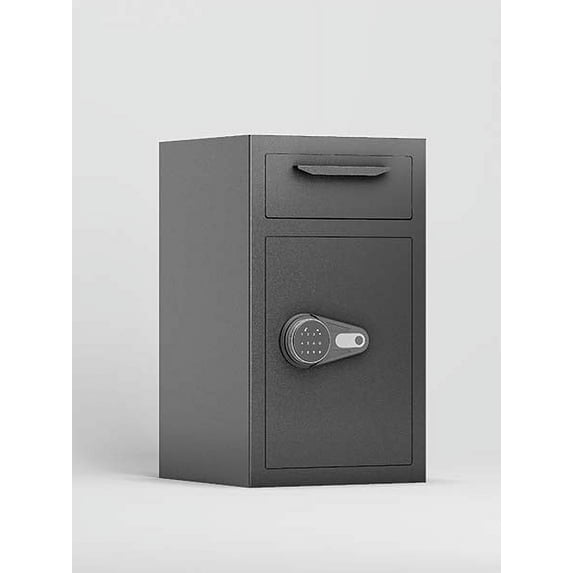E-Western Depository Drop Safe with Digital Combination Lock and Anti-Fishing Front Drop Slot Silent Deposit Security Box for Cash and Business Use