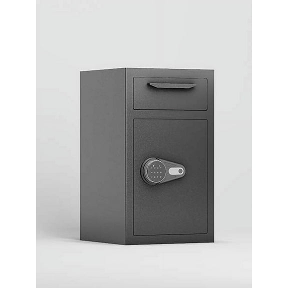 E-Western Depository Drop Safe with Digital Combination Lock and Anti-Fishing Front Drop Slot Silent Deposit Security Box for Cash and Business Use