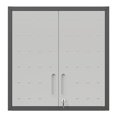 thumbnail image 1 of E-Western Metal Wall Mounted Tool Storage Cabinet Locking Door Shelf Garage Warehouse Office Durable Steel Black Gray 35.43 x 18.5 x 7.68 Inches, 1 of 17