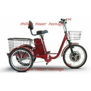 E-Wheels - EW-29 Electric Trike - 3-Wheel - Red - PHILLIPS POWER PACKAGE TM - $500 VALUE