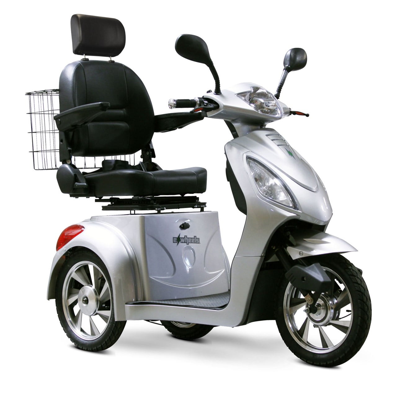 E-Wheels EW-36 3-Wheel 500W High Power Electric Mobility Scooter, Silver